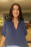 Made in Italy Paulo Pillow Cotton Shirt Dress French Navy